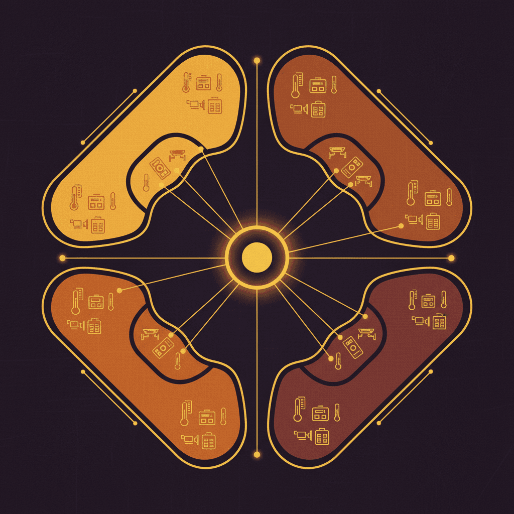 Supervisión unificada de seguridad física, condiciones ambientales y control de acceso en instalaciones con zonas críticas